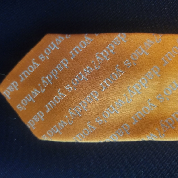 IKE Orange and Blue Polka Dot Silk Tie - Picture 3 of 5